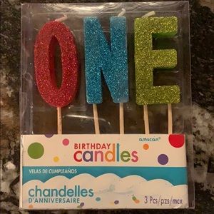 ONE Glitter Candles